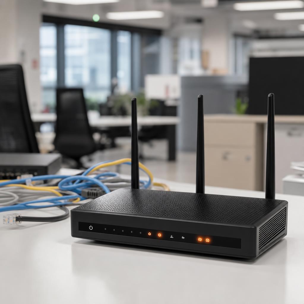 Oficina con WiFi inestable y router con problemas de cobertura en Entrenúcleo
